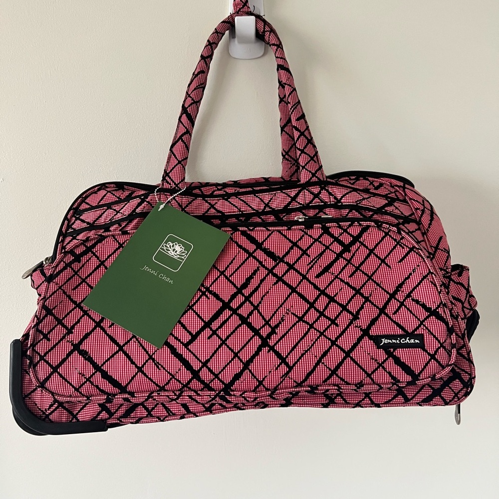 Jenni Chan Rolling Carry-On Duffle Bag Luggage